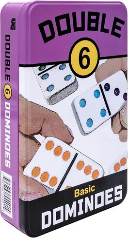 Double 6 Domino Game Travel Tin, Portable Family Game, Ages 8+ in Kuwait