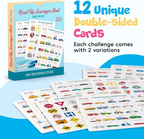 WELL BALANCED Car Bingo - Road Trip Essentials: Car Activities and Games for Kids Ages 4-8 in Saudi Arabia