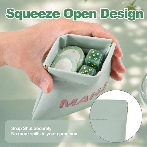 Natural Green Aventurine Mahjong Dice Set with MAHJ Bag in Saudi Arabia
