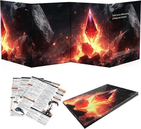 Haxtec DM Screen, 4-Panel DND Dungeon Master Screen 5.5e in Saudi Arabia