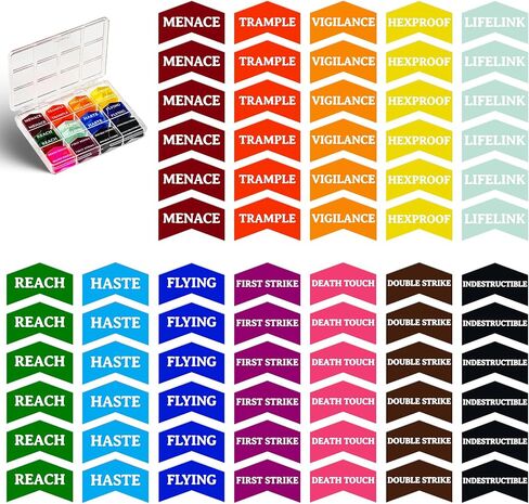 72PCS MTG Counters Set Acrylic MTG Keyword Counters – Bright, Durable Tokens with Protective Film & Storage Box for Magic The Gathering, Card Games Accessories in Kuwait