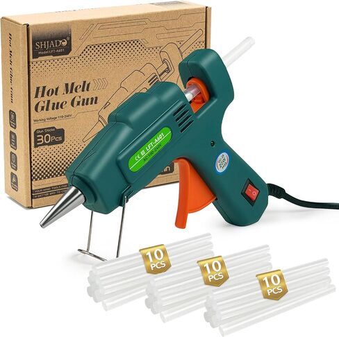 SHJADE Hot Glue Gun with 30 Glue Sticks, 20W Mini Hot Melt Gun Kit(White) in Saudi Arabia