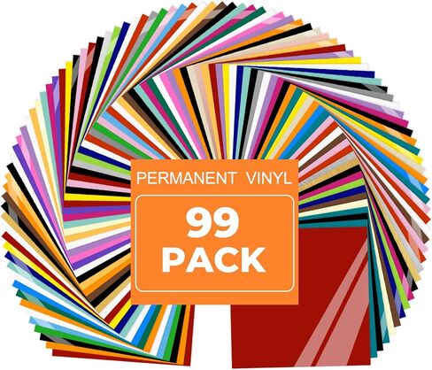 Prime Vinyl Permanent Vinyl, Self Adhesive Vinyl for All Cutting Machines 12" x 12", 25 Sheets for Home Decor, Logo, Banners, Window Graphics, Cutting Machine in Saudi Arabia