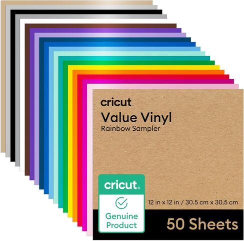 CRICUT VALE VINYL - 50 قدم قوس قوس قوس قوس قوس الأسطح ، 12 بوصة × 12 بوصة (50 عدد) in Kuwait
