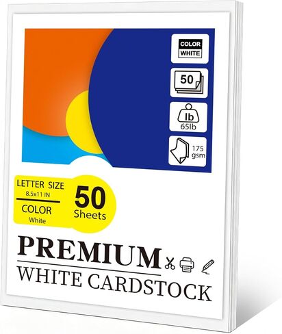 300 Sheets White Cardstock,8.5 x 11 Inch Cardstock Paper,65 lb/175 gsm,White Card Stock Perfect for invitations,business cards,crafts and printing in Kuwait