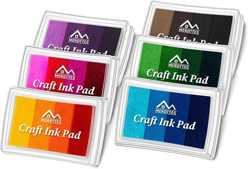 MERDTTES 15 Colors Ink Pads, Washable Stamp Pads for Kids Crafts in Saudi Arabia