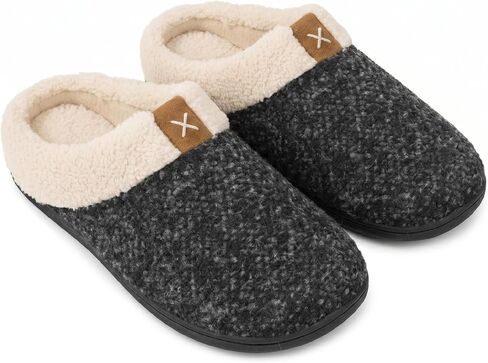 ULTRAIDEAS Mens Slippers, Carpet House Slippers for Men, Mens Gifts, Slip On Pantuflas for Men, Memory Foam, Indoor Outdoor House Shoes, My Pillow Clogs with Rubber Sole in Kuwait