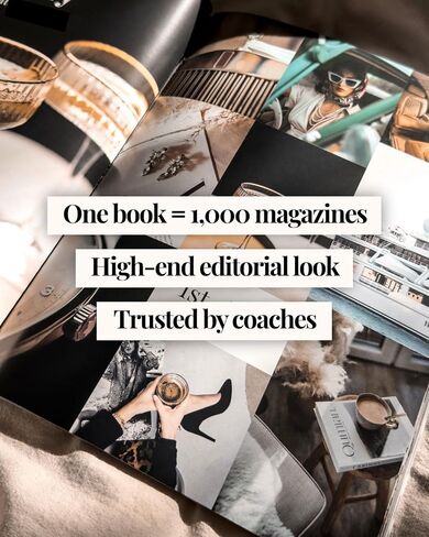 Vision Board Book Magazine for Women - 1000+ Diverse Pictures, Quotes, Self-discovery Exercises | Complete Collage Clip Art Supplies Kit for Adults | Ideal for Vision Mood Board Party & Manifestation in Kuwait