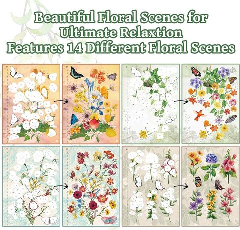 Kalysky Sticker by Number Sticker Book, Relaxation Arts Crafts for Adults in Kuwait