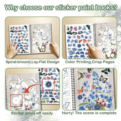 Kalysky Sticker by Number Sticker Book, Relaxation Arts Crafts for Adults in Kuwait
