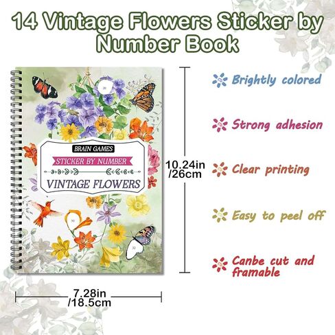 Kalysky Sticker by Number Sticker Book, Relaxation Arts Crafts for Adults in Kuwait