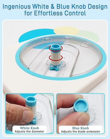 Oythiem Upgraded Rotary Circle Cutter for Paper Crafts, Cuts 1"-4" Circles in Saudi Arabia