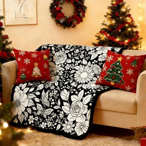 DIY Colouring Blanket Set 59×49in Velvet Blanket with Complimentary 24 Markers - Color . Designed for Adults to Create Cozy Room Decor for your Sofa. A Creative and Personalized Home Gift. in Saudi Arabia