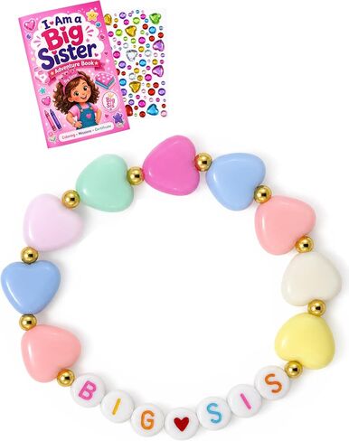 COZEFFIC Big Sister Gift, Big SIS Bracelet, Stickers & Coloring Book in Saudi Arabia