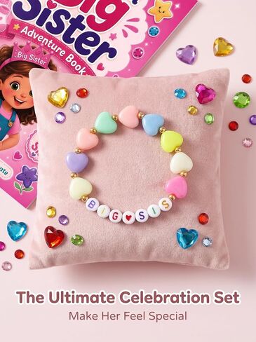 COZEFFIC Big Sister Gift, Big SIS Bracelet, Stickers & Coloring Book in Saudi Arabia