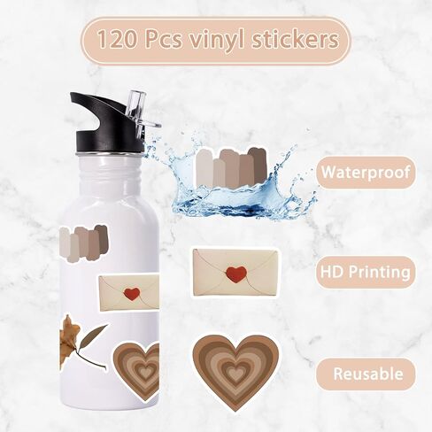 120 Pcs Vintage Aesthetic Stickers, Scrapbook Supplies in Saudi Arabia