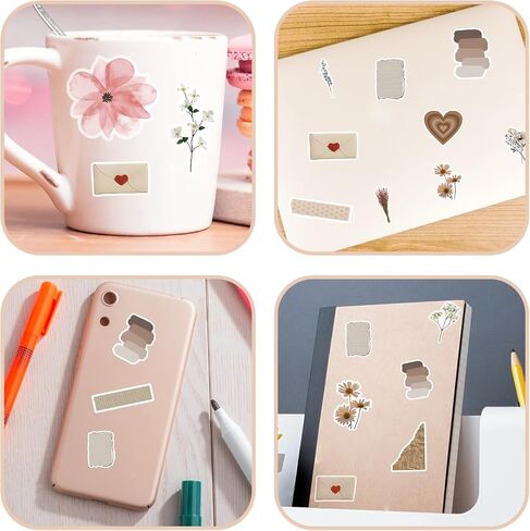 120 Pcs Vintage Aesthetic Stickers, Scrapbook Supplies in Saudi Arabia