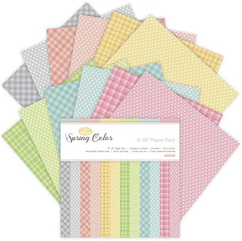 24 Sheets 6"x6" Pink Spring Scrapbook Paper - Single-Sided Pattern Decorative Paper | Scrapbook Supplies & Card Making Supplies for DIY Album, Hand Account & Travel Diary Craft Projects in Saudi Arabia