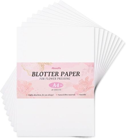 Aboofx 20 Sheets Blotting Paper for Flower Press, Large 8.26 x 11.8 inch A4 Highly Absorbent and Reusable Blotter Papers for Flower Press Herbarium Craft Blotter Paper Sheets Papers Craft Supplies in Saudi Arabia