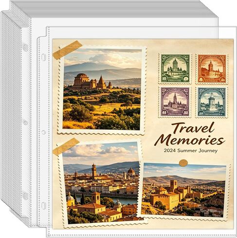 Vmiapxo 100-Pack 12x12 Inch Clear Scrapbook Page Protectors in Saudi Arabia