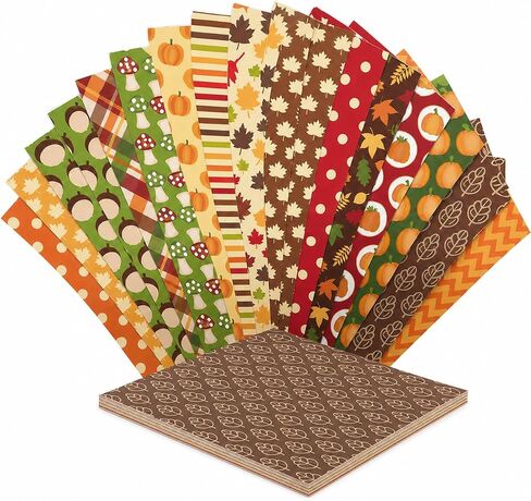 60-Sheet Fall Scrapbook Paper, 20 Double-Sided A4 Designs in Saudi Arabia