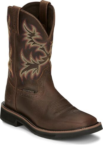 Justin Men's Driller Western Work Boot Soft Toe Tan 9.5 EE in Kuwait