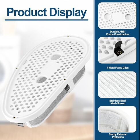UPGRADED W10828351 Dryer Lint Trap Filter & Cover with Stainled Steel Mesh Screen Fit Whirlpool Kenmore Stackable Dryer/Washer Replaces 8531964 4338557 AP5985829-1 YEAR WARRENTY in Kuwait