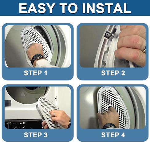 UPGRADED W10828351 Dryer Lint Trap Filter & Cover with Stainled Steel Mesh Screen Fit Whirlpool Kenmore Stackable Dryer/Washer Replaces 8531964 4338557 AP5985829-1 YEAR WARRENTY in Kuwait