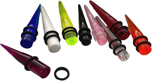 Lobal Domination Pair of Acrylic Expansion Tapers Ear Expander Plugs Gauges 14g Thru 1" Available! in Kuwait