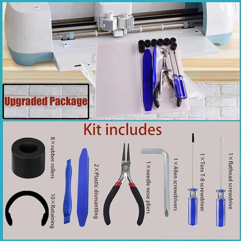 24 Packs Rubber from Moving Retaining Clip Rings Rubber Roller Replacements Sets Compatible with Cricut Maker/Maker 3 Only Roller Resolution for Cricut Maker Complete Repair Tools in Kuwait