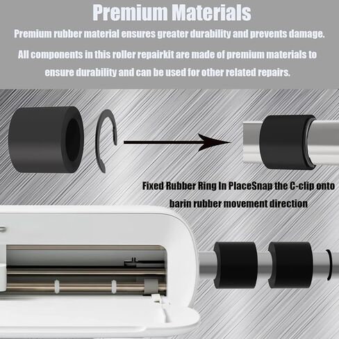 24 Packs Rubber from Moving Retaining Clip Rings Rubber Roller Replacements Sets Compatible with Cricut Maker/Maker 3 Only Roller Resolution for Cricut Maker Complete Repair Tools in Kuwait