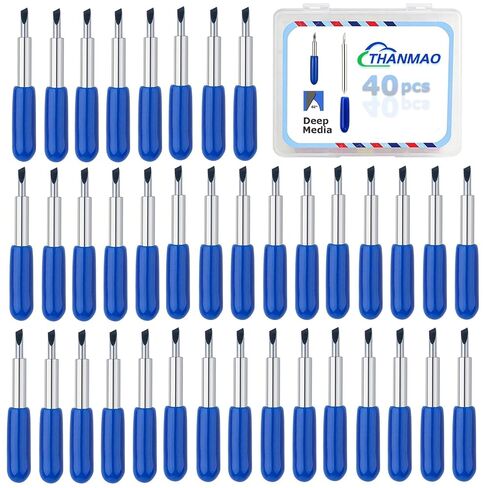 THANMAO 40 Pcs Replacement Blades Compatible with Explore Air 2/Air 3 /Maker/Maker 3/4 Cutting Machines - includ 10PCS Fine-Point Blades, 20PCS Standard Blaeds and 10PCS Deep Cutting Blades in Saudi Arabia