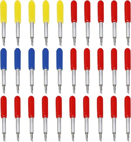 30 PCS Replacement Blades for Maker 3/Maker/Explore Air 2/Air 3, Craft Cutting Tool Set Includes 20 Premium Fine-Point, 5 Shallow-Cut & 5 Deep-Cut Blades for Vinyl, Fabric & Cardstock in Kuwait