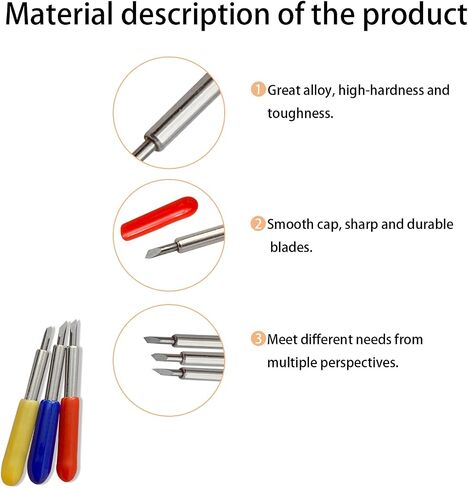 30 PCS Replacement Blades for Maker 3/Maker/Explore Air 2/Air 3, Craft Cutting Tool Set Includes 20 Premium Fine-Point, 5 Shallow-Cut & 5 Deep-Cut Blades for Vinyl, Fabric & Cardstock in Kuwait