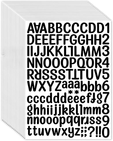 2268 Alphabet Stickers 18 Sheets Alphabet Stickers Vinyl Self-Adhesive Number Alphabet Vinyl Stickers, Mailbox Numbers Labels DIY Crafts Art Making, Decals for Sign,Notebook, Classroom Decor in Saudi Arabia