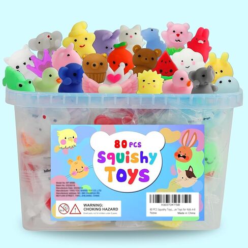 80 Pcs Party Favors for Kids 4-8, Kawaii Squishies Mochi Squishy Toys Bulk in Kuwait