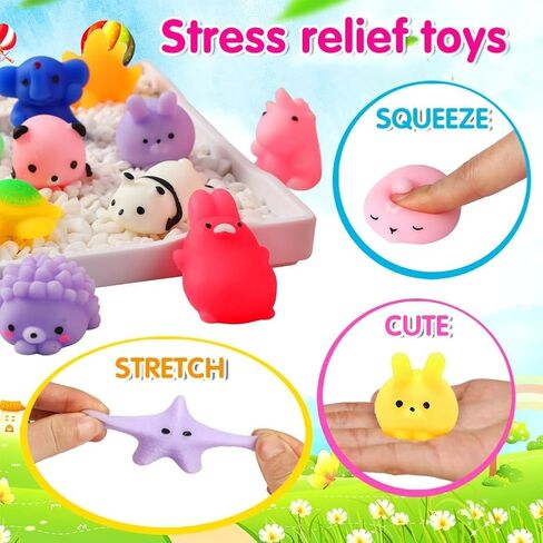 80 Pcs Party Favors for Kids 4-8, Kawaii Squishies Mochi Squishy Toys Bulk in Kuwait