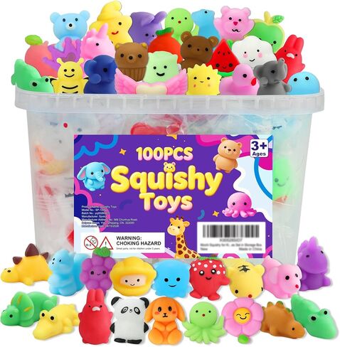 80 Pcs Party Favors for Kids 4-8, Kawaii Squishies Mochi Squishy Toys Bulk in Kuwait
