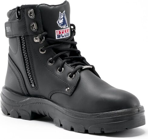 Steel Blue Men's 6-inch Argyle Zip Steel Toe Boot, Black in Kuwait
