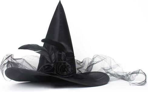 JUSTOTRY Halloween Witch Hat - Halloween Costume Witches Hats for Women in Kuwait