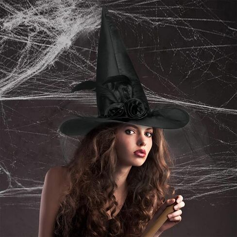 JUSTOTRY Halloween Witch Hat - Halloween Costume Witches Hats for Women in Kuwait