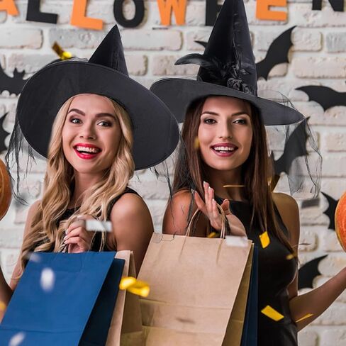 JUSTOTRY Halloween Witch Hat - Halloween Costume Witches Hats for Women in Kuwait