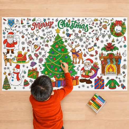 Halloween Coloring Tablecloth for Kids, 30 x 72 Inch Giant Coloring Poster in Kuwait