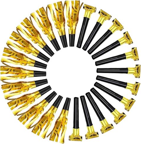 25pcs Party Blowers,Colourful Noisemakers Party Blowouts Squawkers Fringed Noise Maker,Birthday Noisemakers Birthday Blow Horns Party Whistles in Kuwait