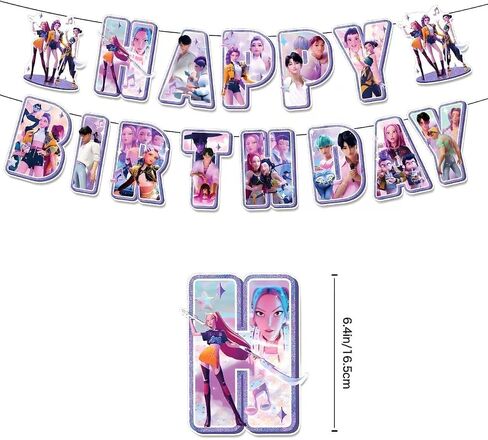 118 Psc For K Pop Demon Birthday Party Supplies Set, Demon Theme, Plates, Cups, Utensils, Napkins, Tablecloth in Kuwait