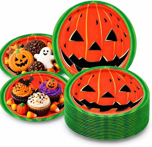 50pcs Watermelon Paper Plates for Halloween Birthday Party Supplies in Saudi Arabia