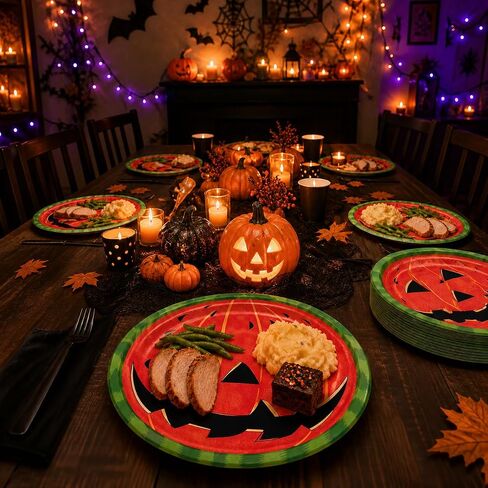 50pcs Watermelon Paper Plates for Halloween Birthday Party Supplies in Saudi Arabia