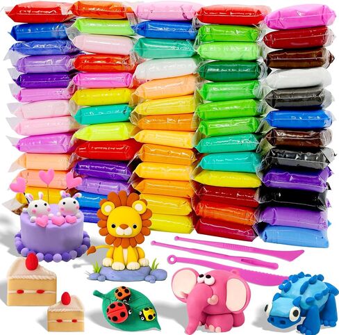 MuseLuxe Air Dry Clay - 32 Colors Modeling Clay Kit with 3 Sculpting Tools in Kuwait