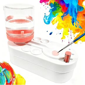 Upgraded Paint Brush Cleaner Brush Rinser Water Circulation(Pre Assembled), Watercolor/Oil and Water-Based Paint Brush Cleaner Tool, Gift for Adults Artist Beginners in Kuwait