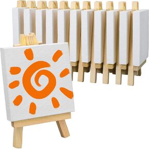 FIXSMITH Stretched White Blank Canvas - 11x14 Inch, 8 Pack, Primed,100% Cotton,5/8 Inch Profile of Super Value Pack for Acrylics,Oils & Other Painting Media in Kuwait